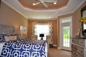 The master suite of the Plum Island at Brunswick Forest